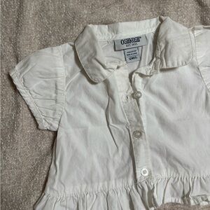 OshKosh B'gosh White Baby Girl Button-Front Top - see photos